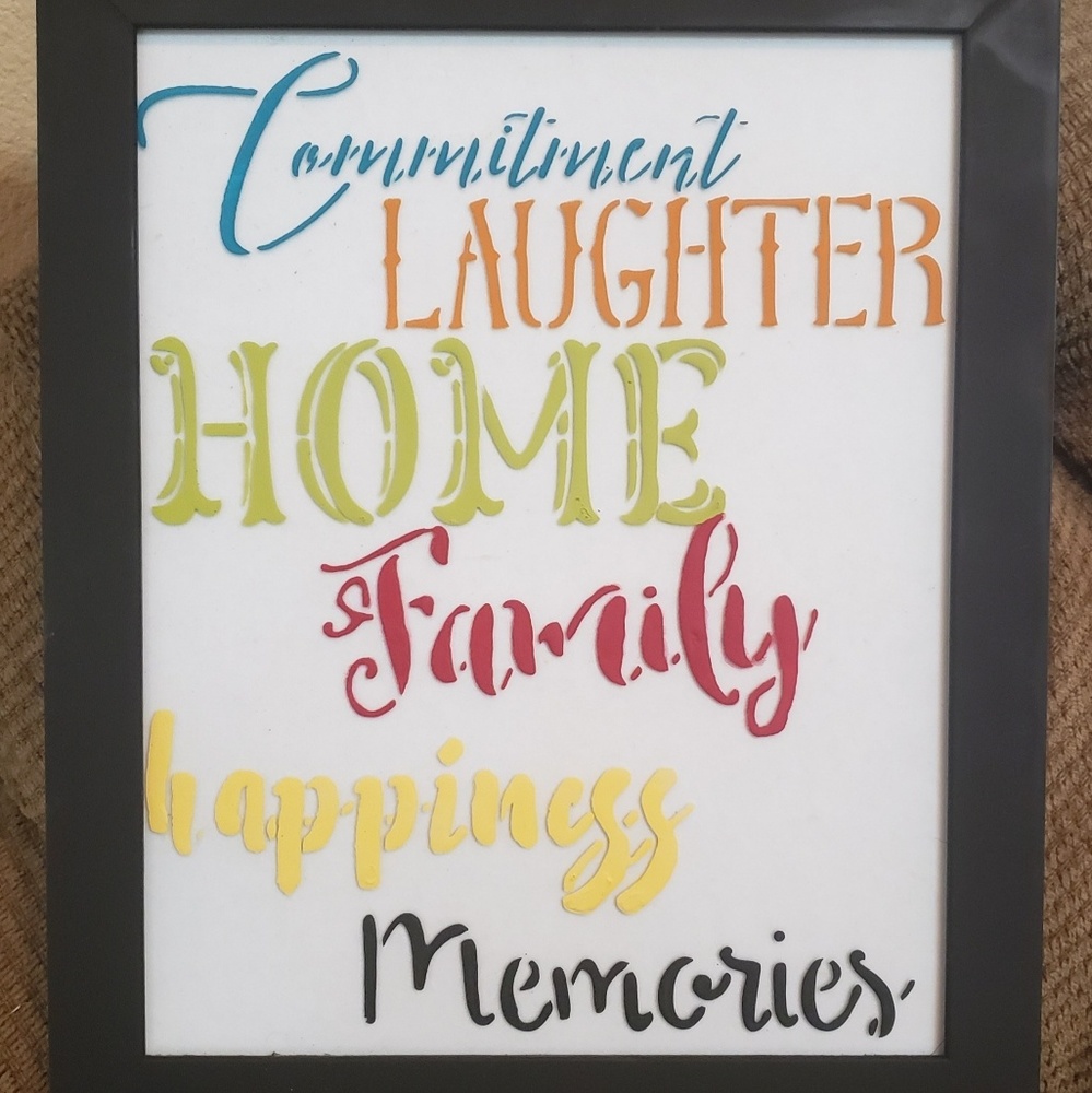 8x10 picture frame with silkscreen transfer